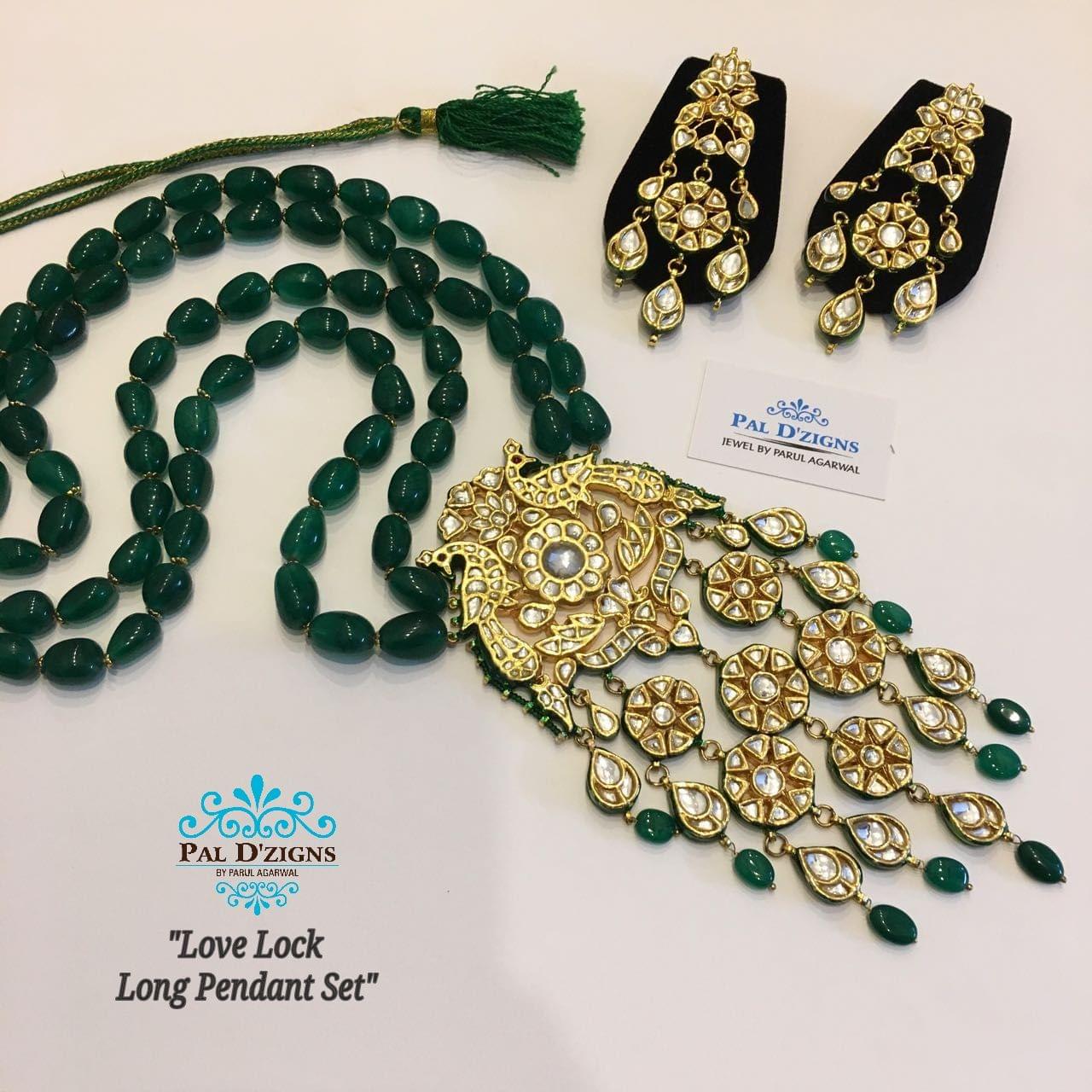 Love Lock Long Pendant Set
