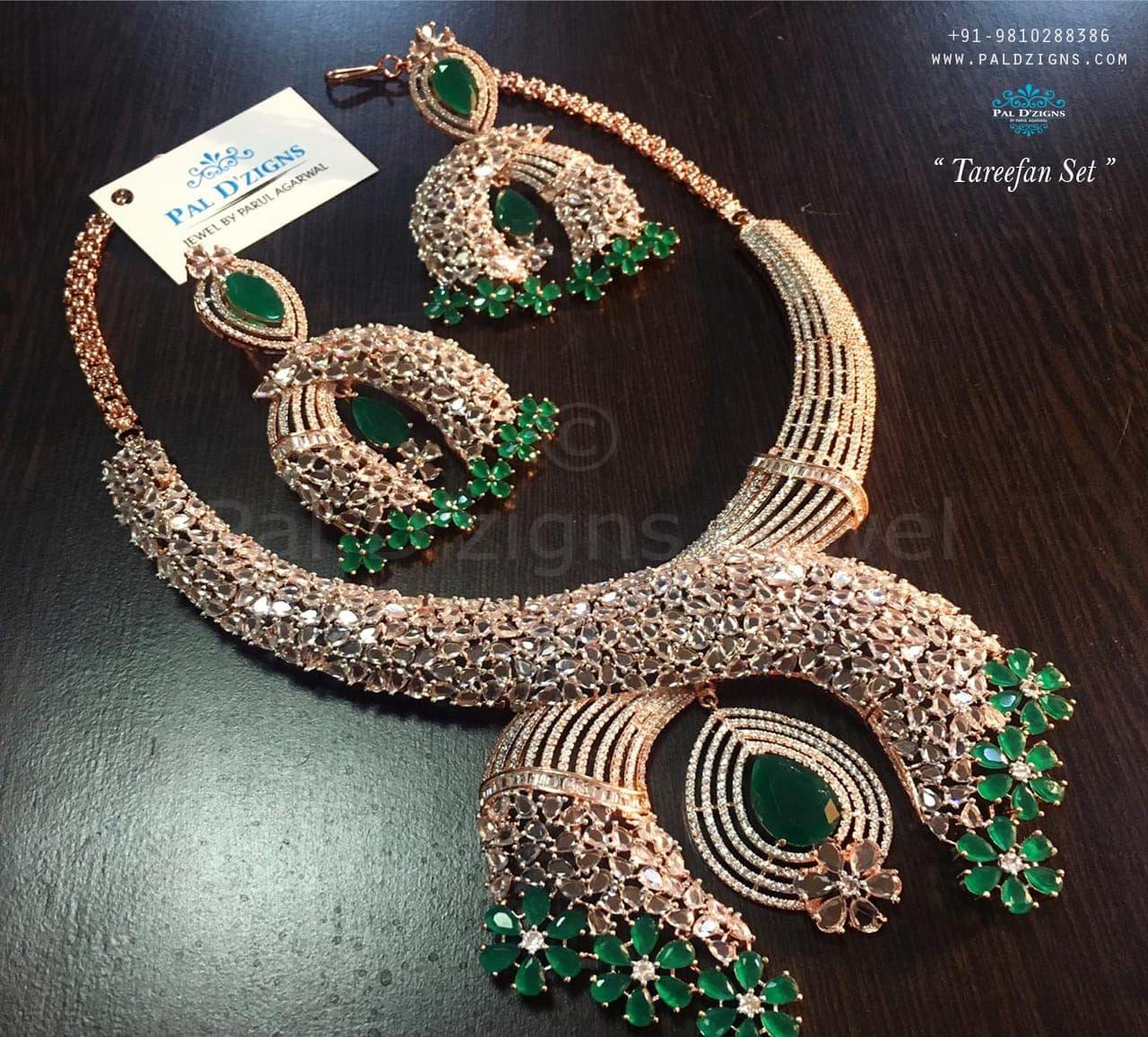 Tareefan Diamond Bridal Necklace set