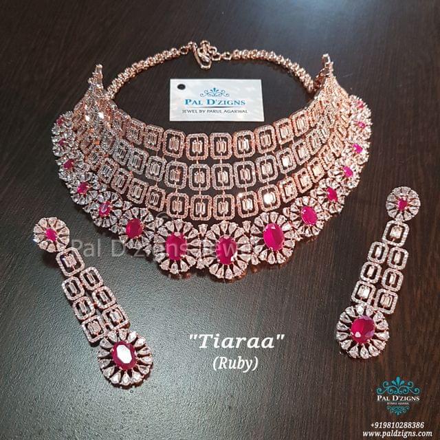 Ruby Tiaraa Diamond Bridal Set