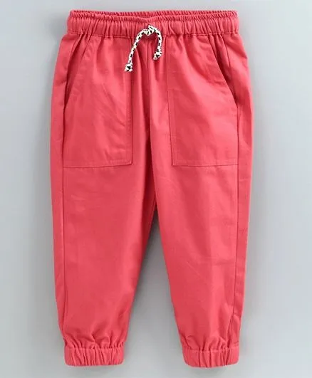 Red Coloured Unisex Jogger Style Pant