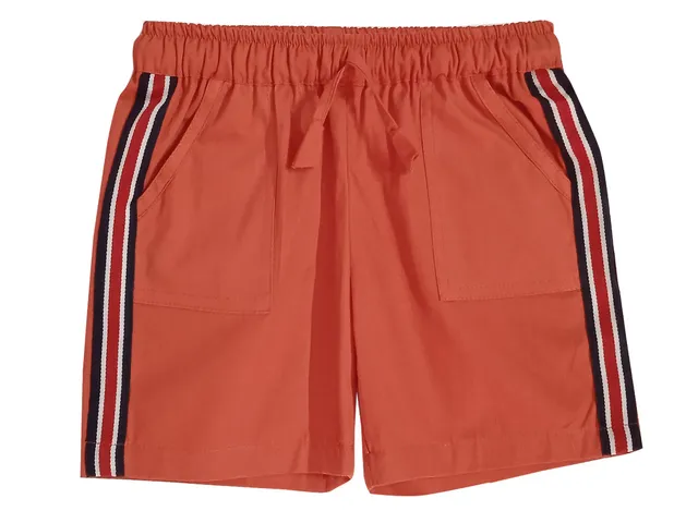Orange Shorts With Side Tape