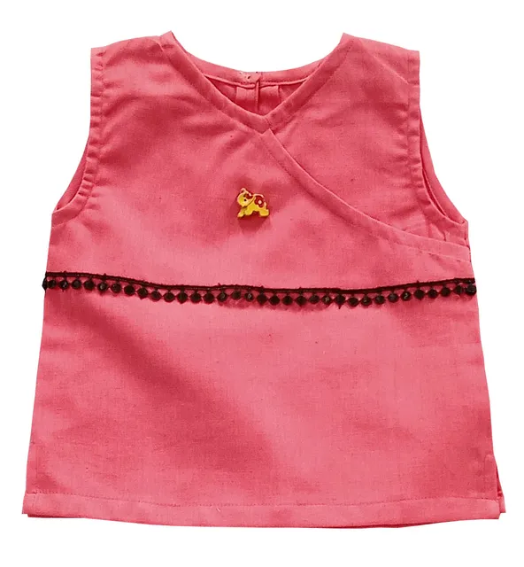 Snowflakes Girls  Solid Top - Pink