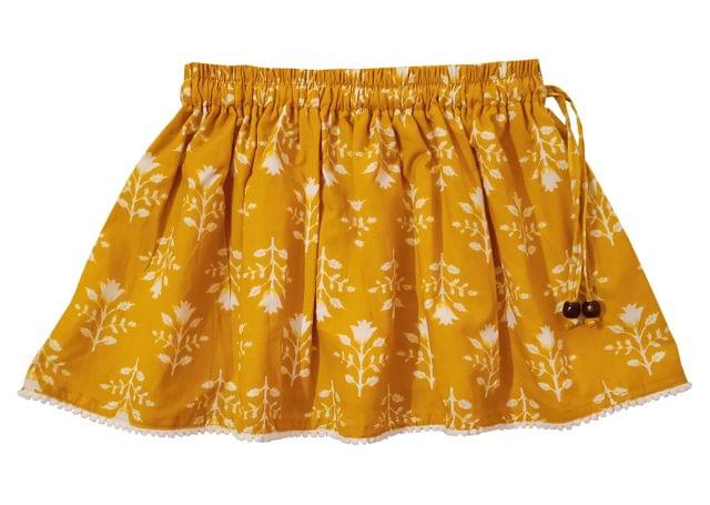 Snowflakes Girls' Skirt - Yellow
