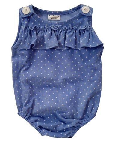Snowflakes  Infant Wear Onesie With Polka Dot Print - Blue