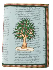 Handmade Paper Journal 'Tree Of Life': Vintage Diary Notebook With Thread Closure (12131)