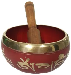Bell Metal Singing Bowl: Handmade Tibetan Buddhist Musical Instrument for Meditation, 4 inches (10779A)