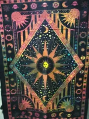 Cotton Wall Poster Sun & Solar System: Bohemian Wall Hanging Tapestry (20068)