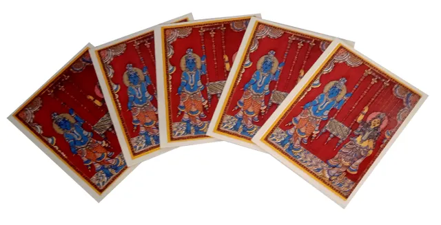 Paper Card Gift Tags Radha Krishna: Set Of 5 Small Cards For Personalized Greetings (12441C)