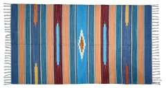 All-Season Cotton Area Rug Dhurrie: Handwoven Carpet Mat For Regular Use, 5*3 Feet (12443)
