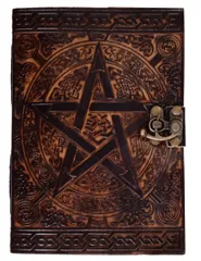 Leather Journal 'Ancient Pentagram': Vintage Design Diary Notebook (12449)