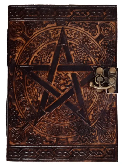 Leather Journal 'Ancient Pentagram': Vintage Design Diary Notebook (12449)