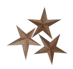 Paper Stars Set Of 3: Hanging Paper Lanterns for Christmas, New Year Celebration Or Any Party Decoration (chst10)