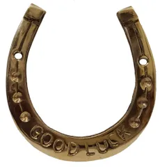 Brass Horse Shoe: Lucky Charm Wall Decor (12486)