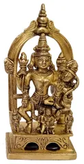 Brass Idol Vishnu-Lakshmi (Laxminarayana) Garuda: Rare Collectible Statue For Home Temple (12502)