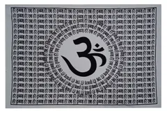 Cotton Wall Poster Om Aum Hare Rama Hare Krishna: Spiritual Hanging Unframed Sheet (20078)