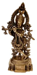 Brass Idol Lord Krishna: Collectible Grand Statue For Home Temple (12574)