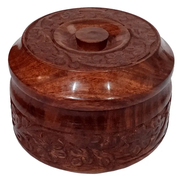 Wooden Jewellery Box : Handcarved Polished Small Box?(12589)
