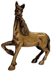 Brass Statuette Horse Stallion: Collectible Art Showpiece (12141A)