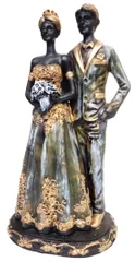 Resin Statue Always Couple: Newly Engaged Wed Couple Showpiece (12496E)