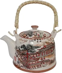 Beautifully Painted Ceramic Kettle Tea Pot (10774)
