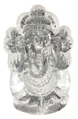Clear Crystal Idol Ganesha (Ganapathi): Collectible Statue For Home Temple (12451B)