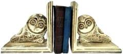 Wooden Bookends 'Wise Bird': Unique Decor Bookshelf Organizer Stand Holder Gift for Book Lovers (12044)