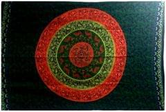 Cotton Mix Body Wrap 'Cosmic Mandala': Bohemian Tapestry Bed Cover Beach Throw (20051)