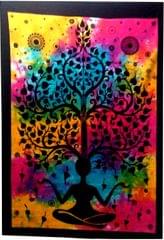 Cotton Wall Poster Beach Throw 'Tree Of Life': Bohemian Hanging Tapestry (20035)