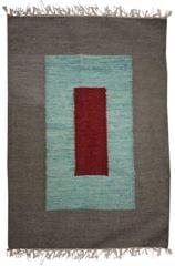All-Season Area Rug / Carpet / Dhurrie in Wool - "One and Only": Handwoven by master artisans in Medium Size (3 ft*2 ft or 6 Squre ft (10067i)