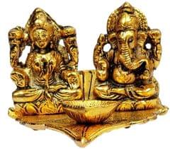 Lakshmi Ganesh Statues with diya (10178)