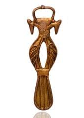 Bottle Opener Sculpted from Brass in Tribal design (10520)