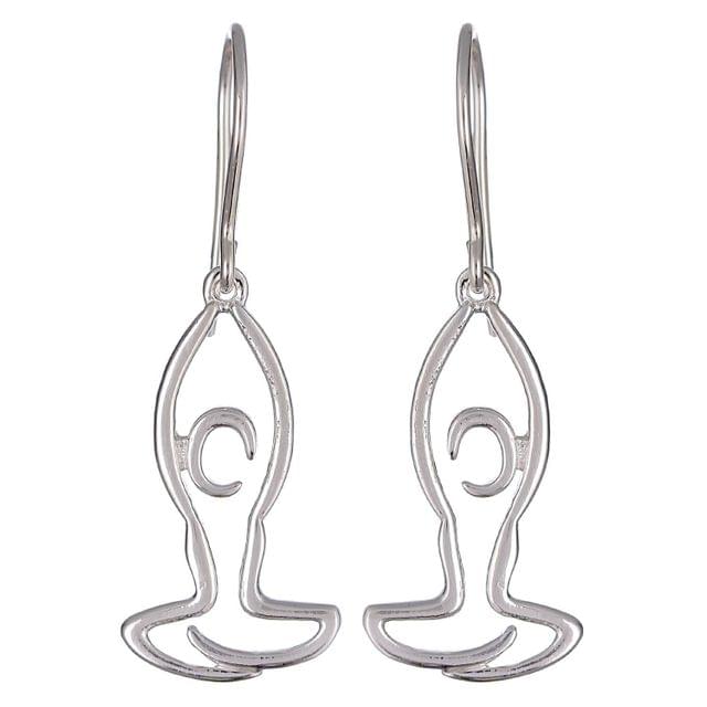 Earrings "Yoga Pleasures": Sterling Silver Ear Rings Handcrafted By Master Craftsmen (30036)