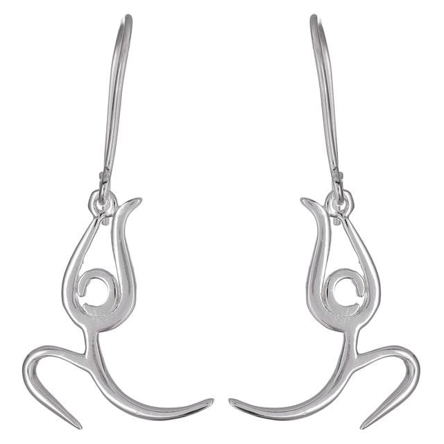 Earrings "Yoga Poses": Sterling Silver Ear Rings Handcrafted By Master Craftsmen (30037)