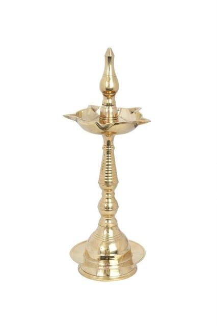 Kuthu Vilakku Brass Oil Lamp Deepam Deepak Diya Peacock Design 13 inch 10831