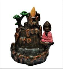 Laughing Buddha Backflow Dhoop Incense Burner Fog Fountain With 10 Free Cones (11520B)
