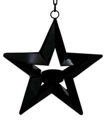 Iron Hanging Star T-light Candle Holder: Celebration Lights Festive Diya Lamp (11705)