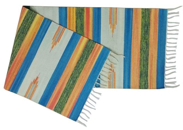 Area Rug Yoga Dhurrie: Handwoven Cotton Mats for Home Accents, Prayers, or Exercise (11706)