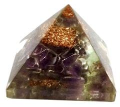 Amethyst Orgone Pyramid: Good Luck Healing Charm, Divine Spiritual Crystal Stone (11680)