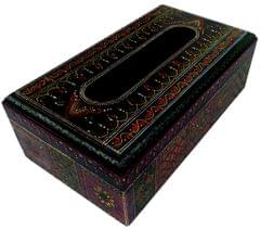 Wooden Tissue Box Paper Napkin Holder: Hand-painted Dining Kitchen Accessory (11797)