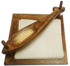 Wooden Tissues Holder Organiser With Removable Fish Handle (11992) Kitchen Dining Accessory