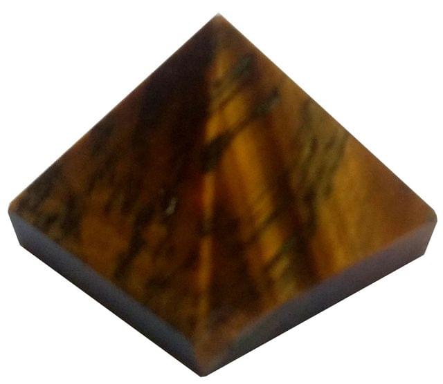 Tiger Eye Stone Pyramid: Reiki Healing Divine Spiritual Crystal (11931)