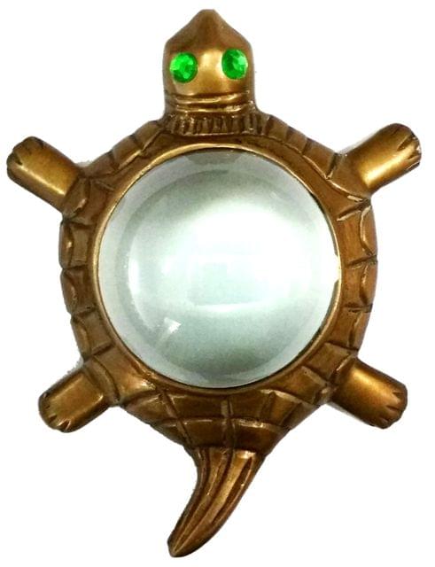 Brass Magnifier Tortoise: Unique Collectible Paperweight, Reading Magnifying Glass (12009)
