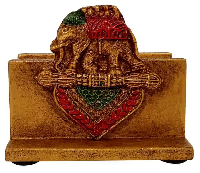 Resin Visiting Cards Holder: Elephant (12376B)