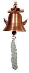 Brass Nautical Bell Anchor Mount: Pirate Ship Marine Wall Hanging, Copper (11403B)