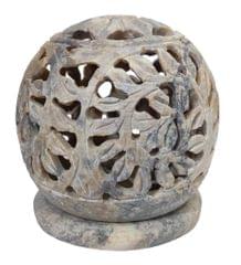 Stone T-Light Diya Holder: Lattice Design Art (10596A)