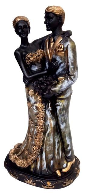 Resin Statue Dancing Couple: Love Scene Wedding Dance Showpiece (12496C)