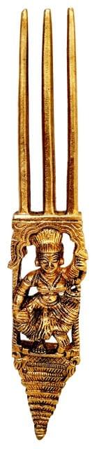 Brass Wall Decor Accent Figurine: Apsara, A Mythical Dancing Beauty (12649A)