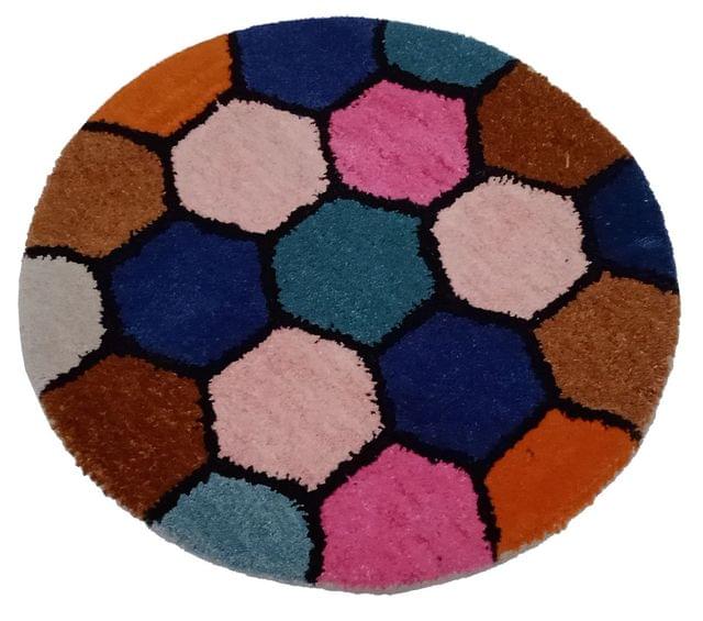 Woolen Doormat Soccer Football: Thick, Soft, Non-skid Floor Carpet Rug, Multicolor (11312A)