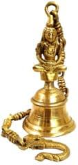 Brass Hanging Bell Lord Shiva Bholenath Mahadev: Melodious Meditative Sound (11756)