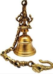 Brass Hanging Bell Ma Lakshmi: Deep Resonating Sound (11580)